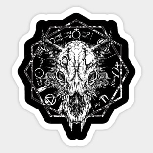 Wolf Totem Shaman Magic Scull Sticker